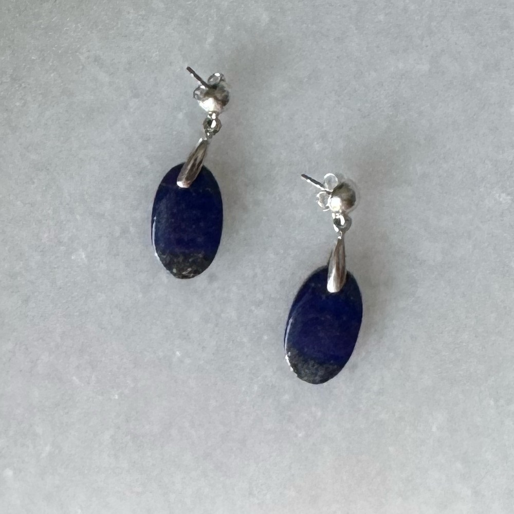 NWOT Sundance Glimmering Galaxy Earrings, Lapis Lazuli, Sterling Silver